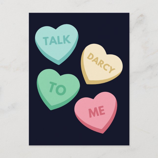Prata Darcy med mig III Vykort (Framsida)