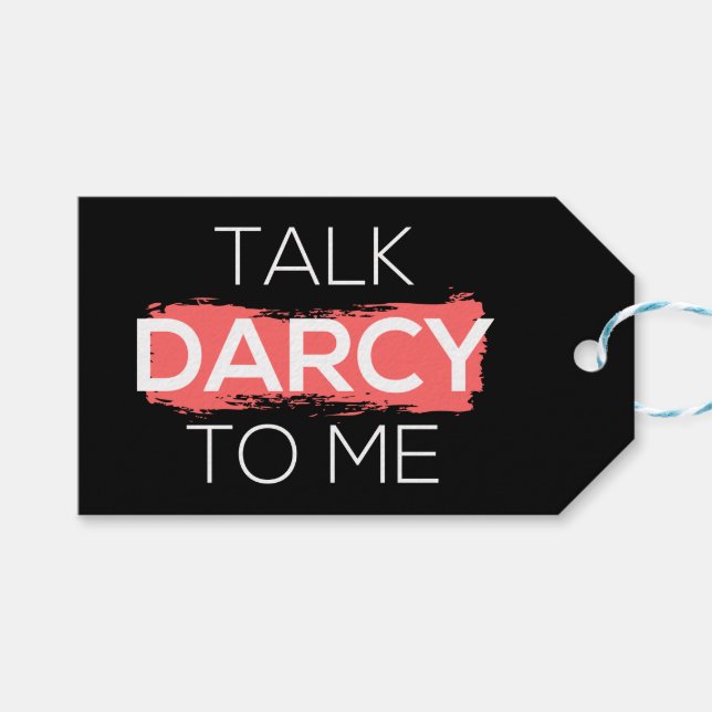 Prata Darcy med mig. Presentetikett (Framsidan (Horisontell))