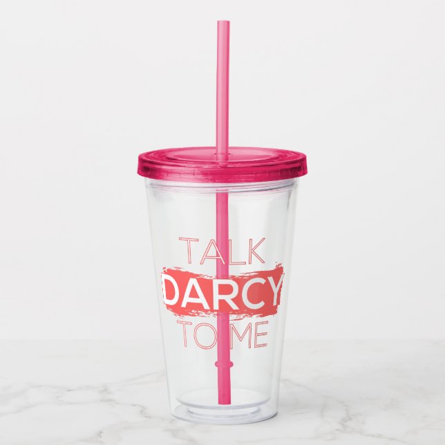 Prata Darcy med mig. Take Away Mugg (Framsida)
