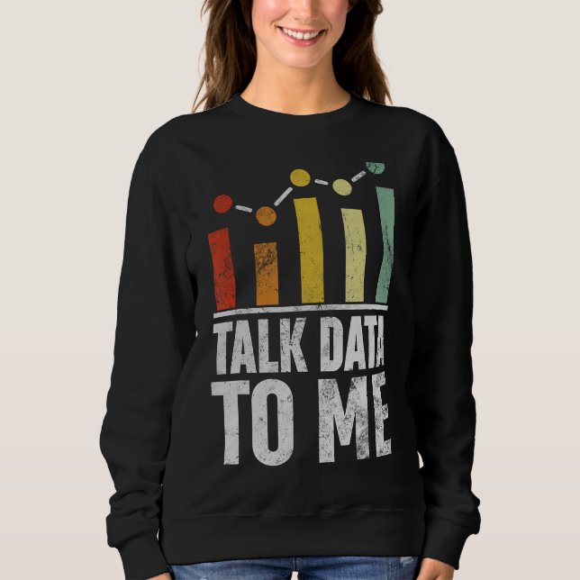 Prata data med mig om statistik för datateknik t shirt (Framsida)