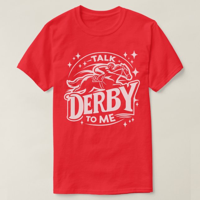 Prata derby med mig Equestrian och Horse Lover Des T Shirt (Design framsida)
