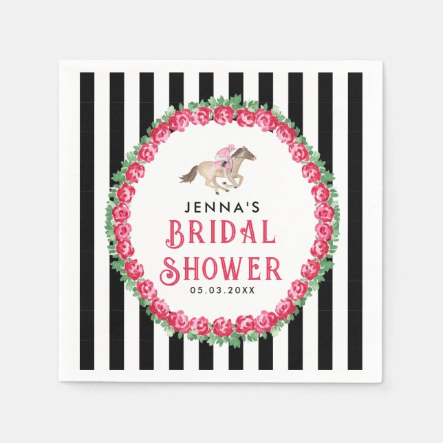 Prata Derby med mig | Horse Tävling Derby Möhippa Pappersservett (Framsidan)