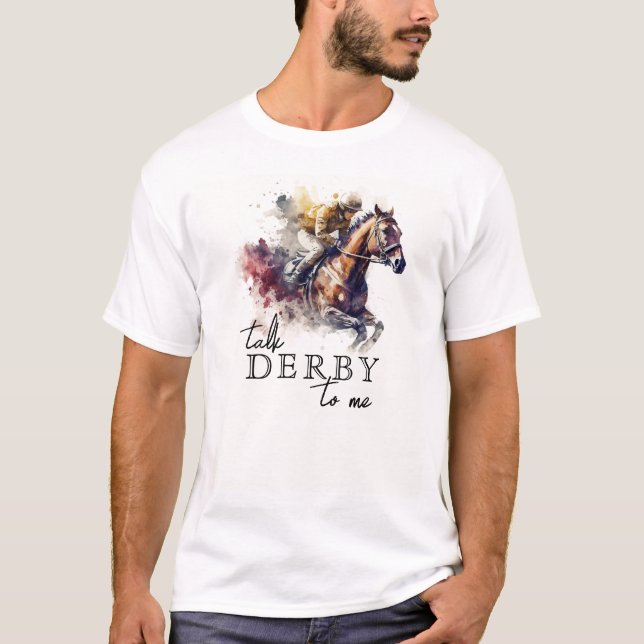 Prata Derby till Me Racehorse T Shirt (Framsida)