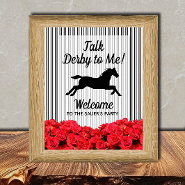 Prata Derby till Me Racehorse Welcome Poster