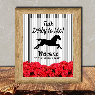 Prata Derby till Me Racehorse Welcome Poster