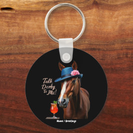 Prata derby till mig, Tävla Horse Quote Nyckelring