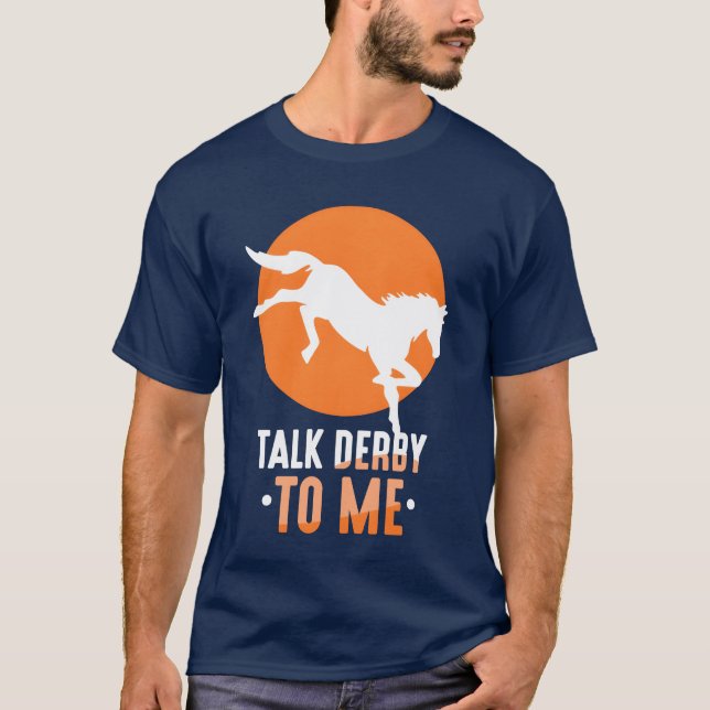Prata Derbyo Me Rider Horse Riding Älskare-vänner T Shirt (Framsida)