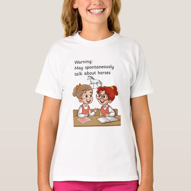 Prata häst prata t shirt (Framsida)