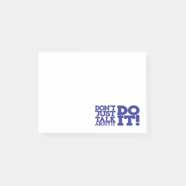 Prata inte bara om att göra det blått. post-it block (Framsida)