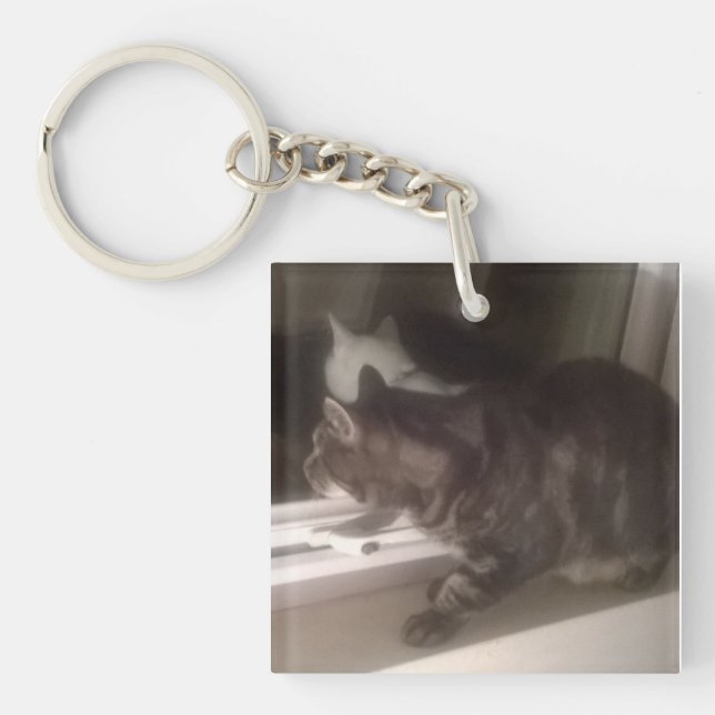 Prata inte med Dave Square Keychain (Framsidan)