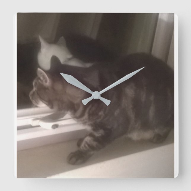 Prata inte med Dave Square Wall Clock Fyrkantig Klocka (Framsida)