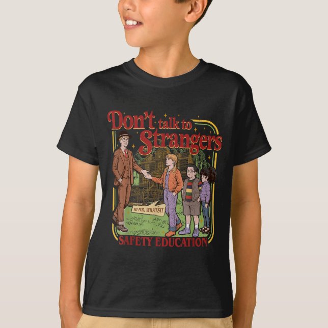 Prata inte med främlingar Roligt Herr Vadhet _  T Shirt (Framsida)
