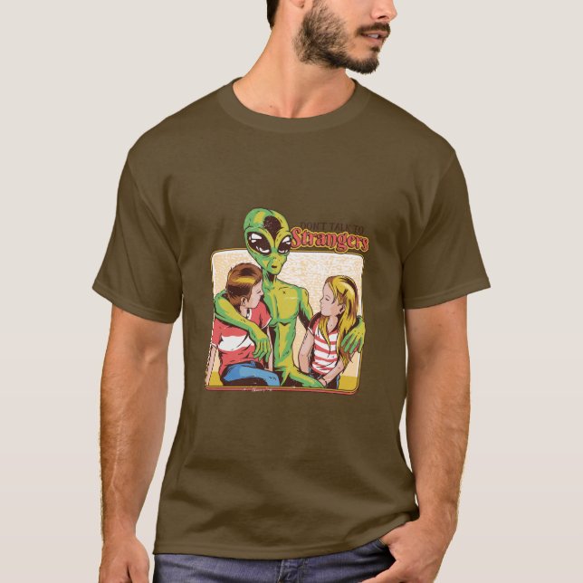Prata inte med främlingar t shirt (Framsida)