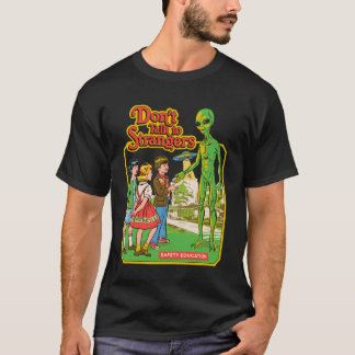 Prata inte med främlingar t shirt