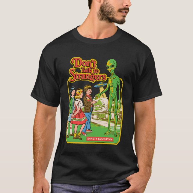 Prata inte med främlingar t shirt (Framsida)