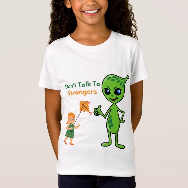 Prata inte med främlingar t shirt (Framsida)