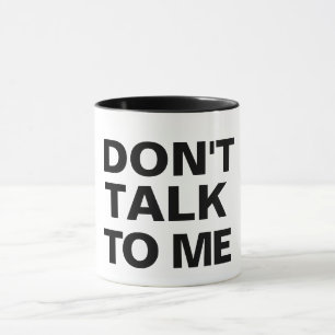 Prata inte med mig lustig kaffepresentidé från mug mugg