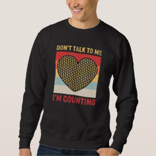 Prata inte med mig om Crochet 4 Lång Ärmad Tröja