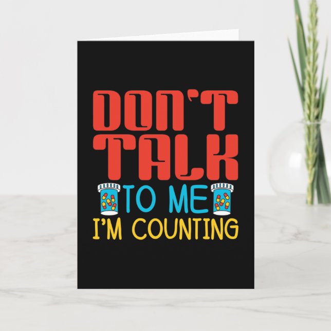 Prata inte med mig om jag räknar apotekare kort (Framsida)