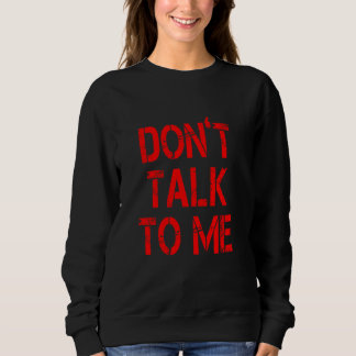Prata inte med mig - Red Distress Lettering T Shirt