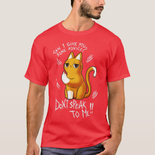 Prata inte med mig Sarcastic Quote Sassy Cute Cat T Shirt