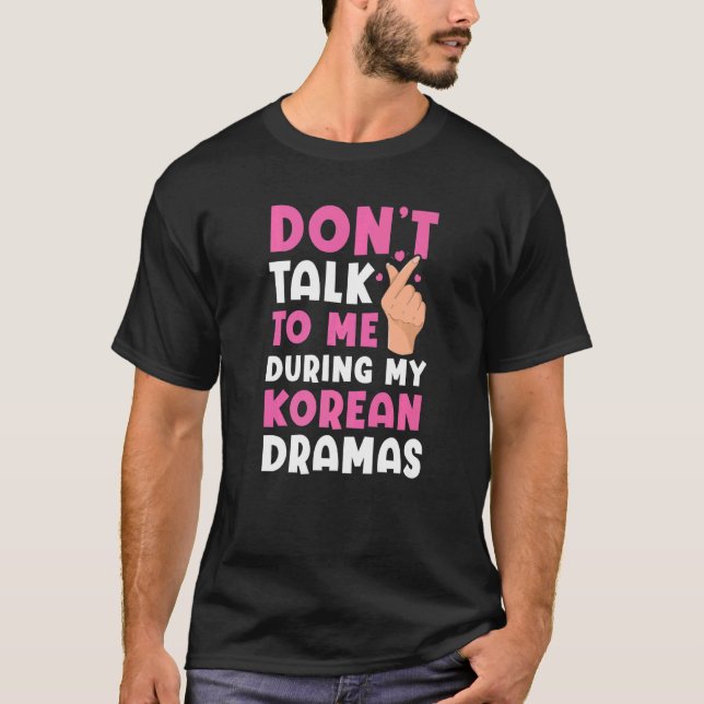 Prata inte med mig under min koreanska dramas Oppa T Shirt (Framsida)