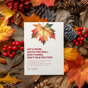 Prata inte Politik textbaser Thanksgiving Inbjudan