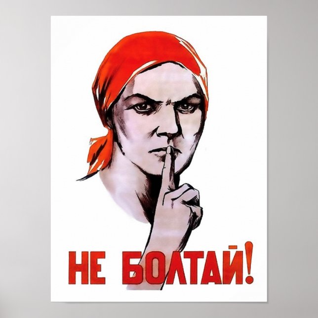 "Prata inte" WW2 Vintage Sovjetpropaganda Poster (Framsidan)