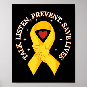 Prata Lyssna för att förhindra Spara Lives Självmo Poster