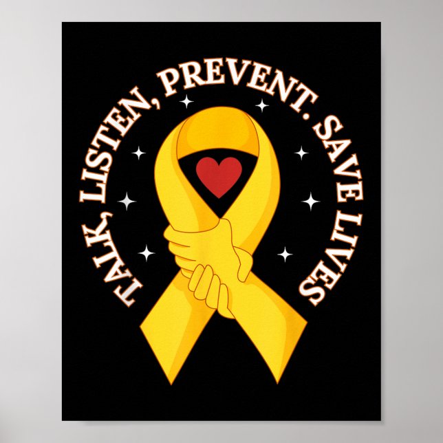 Prata Lyssna för att förhindra Spara Lives Självmo Poster (Framsidan)