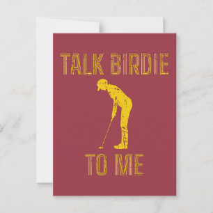 Prata med Birdie till mig Funny Golf Älskare Vykort