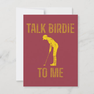 Prata med Birdie till mig Funny Golf Älskare Vykort