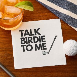 Prata med Birdie till mig Golf som säger napkins Pappersservett