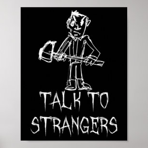 Prata Med Främlingar Halloween Kostym Ord Design  Poster