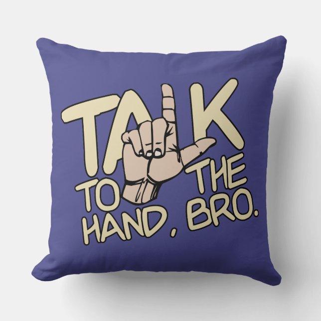 Prata med Hand anpassningsbar dekorativ kudde (Framsida)