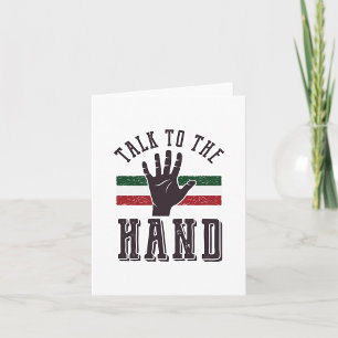 Prata med Hand Distress Hand Humor Kort
