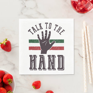 Prata med Hand Distress Hand Humor Pappersservett