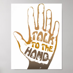 Prata med handen poster