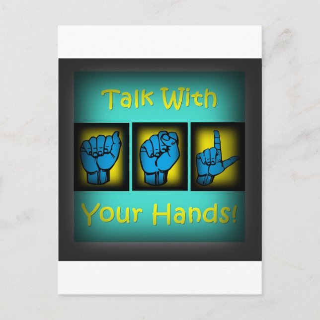 Prata med Händer (2) Vykort (Framsida)