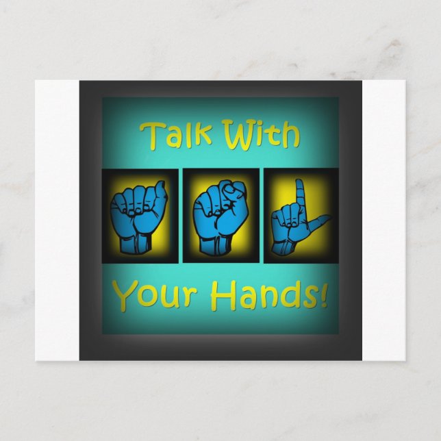 Prata med Händer (2) Vykort (Framsida)