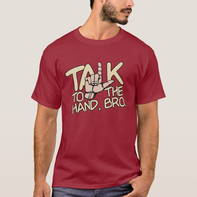 Prata med handskjortan - välj stil, färg t shirt (Framsida)