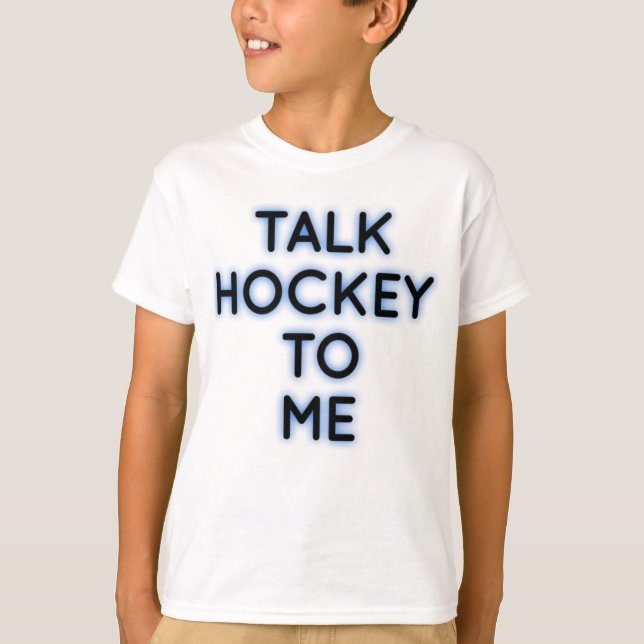 Prata med Hockey. T Shirt (Framsida)