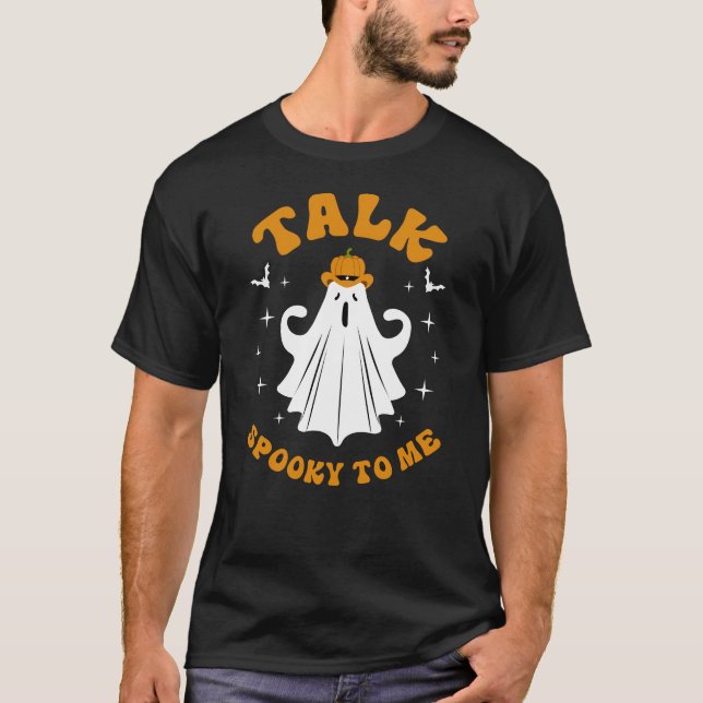 Prata med mig Halloween T Shirt (Framsida)
