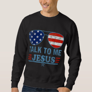 prata med mig Jesus Lång Ärmad Tröja