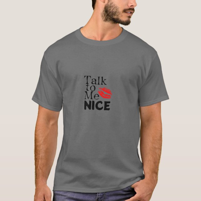 Prata med mig NICE T Shirt (Framsida)