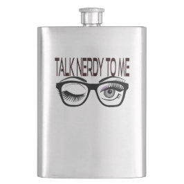 Prata med mig om Geek Glass Winking Öga Lila Fickplunta