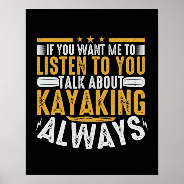 Prata med mig om Kayaking Poster (Framsidan)