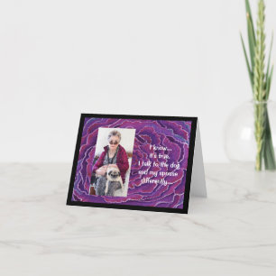 Prata med min Hund och med mitt visitkort Kort