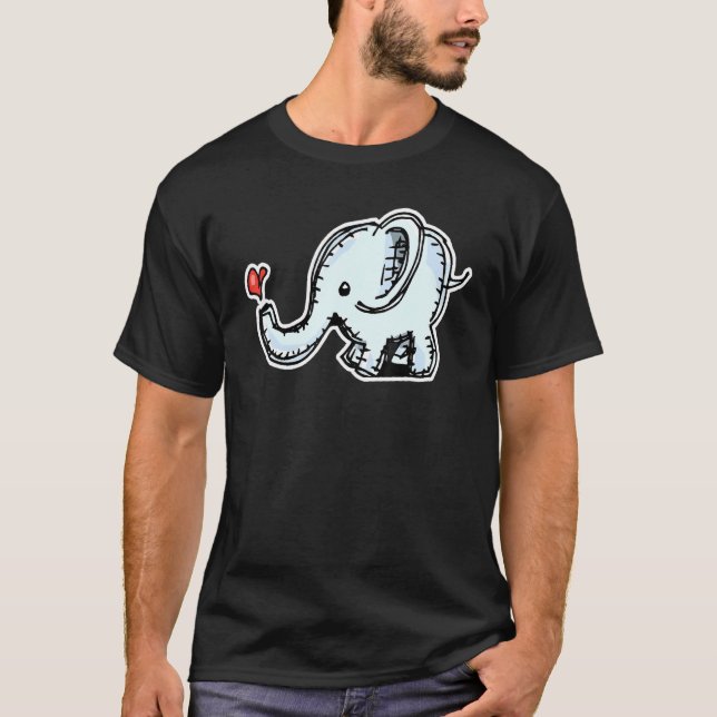 Prata med mitt elefant Girls Back to school-djur T Shirt (Framsida)