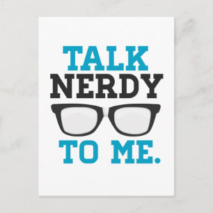 Prata med Nerdy till mig Funny Spectacles Vykort